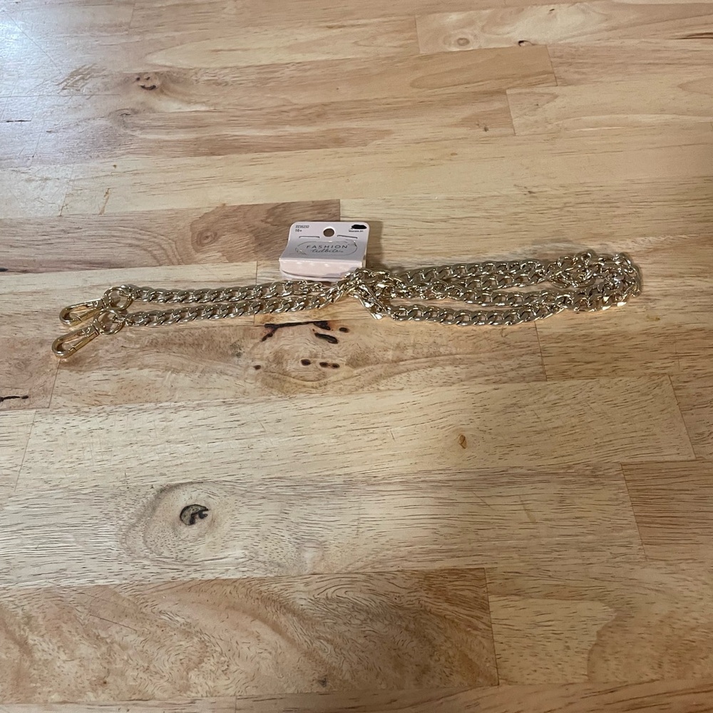 Gold tone Chain purse strap new